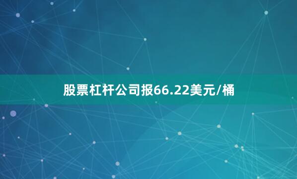 股票杠杆公司报66.22美元/桶