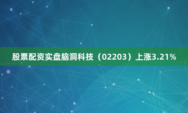 股票配资实盘脑洞科技（02203）上涨3.21%
